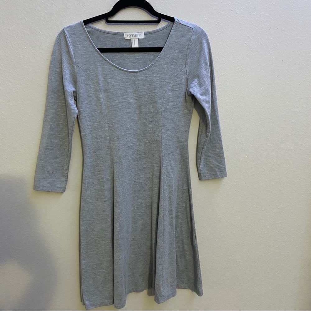 grey skater dress